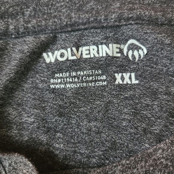Wolverine Men's Solid  Grey  Basic Short Sleeves T Shirt Causal Workwear XXL - Picture 3 of 7